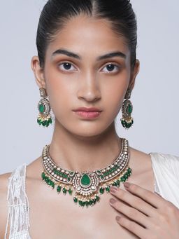 CAO JEWELLERY - Green Designer Mehendi Polish Jewellery Set