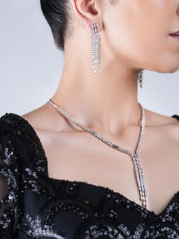CAO JEWELLERY - Sleek Designer Silver Ad Jewellery Set