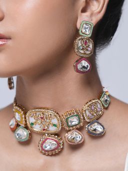 CAO JEWELLERY - Multicolor Kundan Jewellery Set