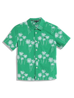 Tommy Hilfiger - Boys Green Floral Shirt