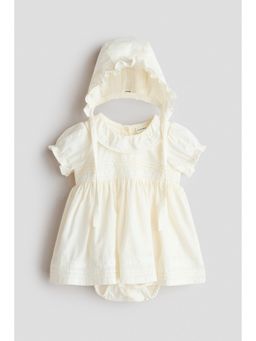 H&M - Girls White 2-Piece Cotton Set