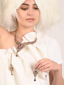 Odette - Purple Crystal Necklace Set