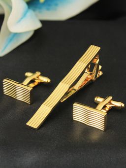 PELUCHE - Curves to Kill -G Golden-G Cufflink & Tie Pin Gift Set