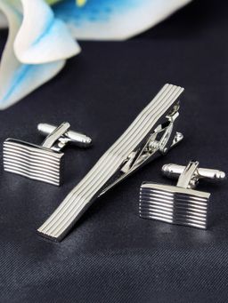 PELUCHE - Curves to Kill -S Silver-G Cufflink & Tie Pin Gift Set