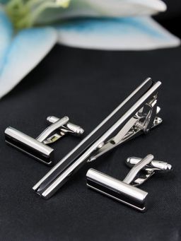 PELUCHE - Mr. Dapper - Sleek Look Black Cufflink & Tie Pin Gift Set