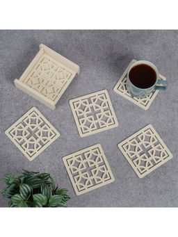 HomeTown - Laser Engineered Wood Coaster in Multi-Color (Set of 6)