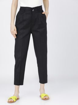 TOKYO TALKIES - Women Tapered Fit Easy Wash Trousers