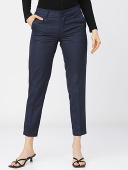 TOKYO TALKIES - Women Checked Regular Fit Cigarette Trousers
