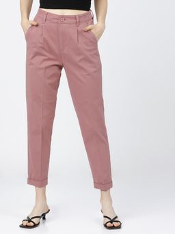 TOKYO TALKIES - Women Tapered Fit Pleated Trousers