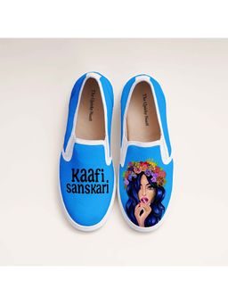 The Quirky Naari - Kaafi Sanskari Slip-On Sneakers - Blue