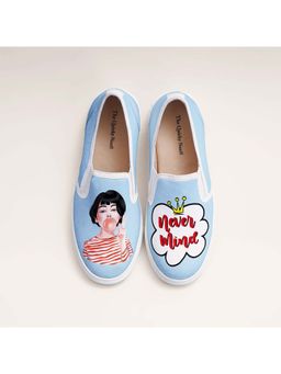 The Quirky Naari - NeverMind Slip-On Sneakers - Blue
