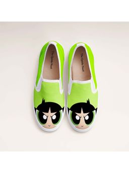 The Quirky Naari - Buttercup: PPG Slip-On Sneakers - Green