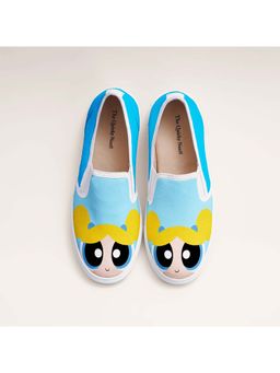 The Quirky Naari - Bubbles: PPG Slip-On Sneakers - Blue