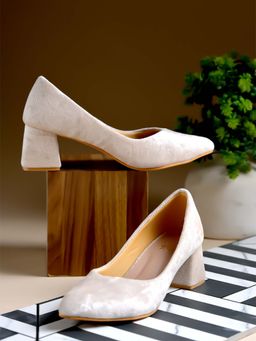 Shoetopia - Elegant Beige Pumps for Women