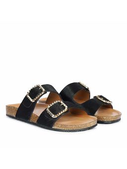Saint G - Black Ponny Leather Sandals