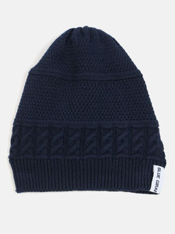 Blue Giraffe - Boys Navy Blue Knitted Beanie
