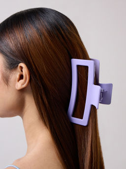 Twenty Dresses by Nykaa Fashion - Green and Purple Rectangular Oversized Hair Claw Clips (Set of 2)