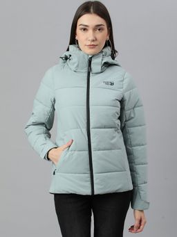 WOODLAND - Women Grey Hooded Jackets