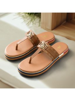 U.S. POLO ASSN. - Womens Abigail Eva Flat Sandals