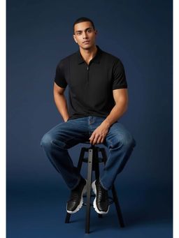 Calvin Klein - Black Solid Polo T-Shirt