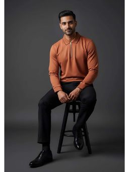 OUTERWORLD - The Elitecontour Full Sleeve Ember Orange T-Shirt