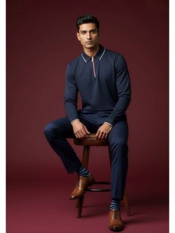 OUTERWORLD - The Elitecontour Full Sleeve Imperial Navy T-Shirt