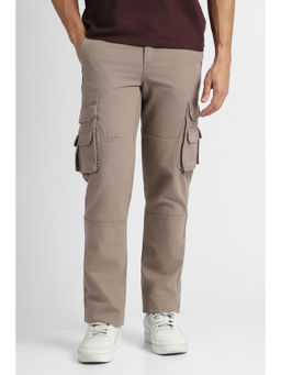 Van Heusen - Beige Cargo Pocket Trouser