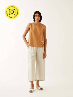Ancestry - Raat Phool Cotton Top - Brown