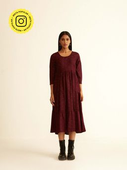 Ancestry - Pop Wine Tiered Dress