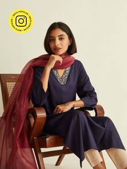 Ancestry - Trans Pink Solid Dupatta