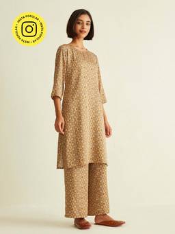 Ancestry - Daisy Earth Printed Kurta
