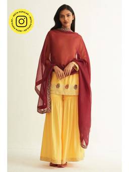 Ancestry - Organza Zari Embroidered Dupatta