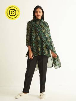 Ancestry - Paisley Printed Organza Dupatta