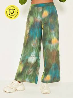 Ancestry - Abstract Print Wide Palazzo