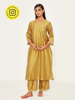 Ancestry - Gold Embroidered Kurta