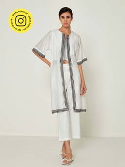 Ancestry - Chanderi 3 Piece Embroidered Fusion (Set of 3)