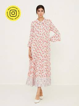 Ancestry - White Printed Midi Dress