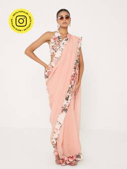 Ancestry - Floral Printed Organza Saree