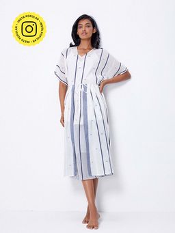 Ancestry - White Printed Kaftan Dress