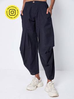 Ancestry - Black Solid Dhoti Pant