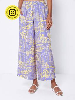 Ancestry - Purple Printed Palazzos