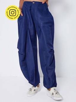 Ancestry - Blue Solid Dhoti Pant