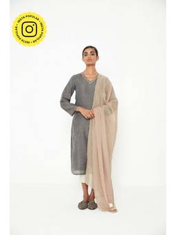 Ancestry - Beige Solid Dupatta