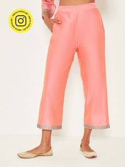 Ancestry - Pink Embellished Straight Pant