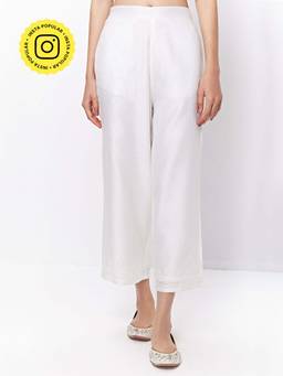 Ancestry - White Chander Embroidered Pants