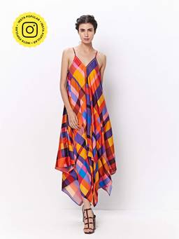 Ancestry - Multi-color Asymmetric Maxi Dress
