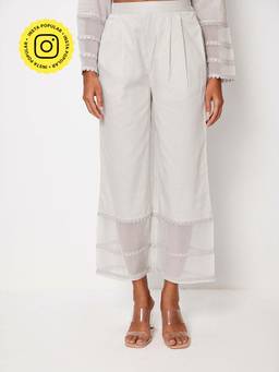 Ancestry - Grey Solid Wide Pant