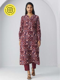 Ancestry - Geometric Printed Straight Kurta