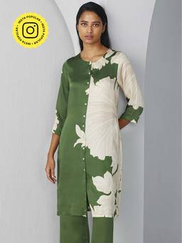 Ancestry - Round Neck Floral Kurta