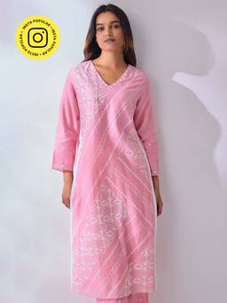 Ancestry - Meher Chikankari Straight Kurta